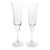 1970s Vintage Pair of Optic Ball Stem Fluted Champagne Glasses For Sale