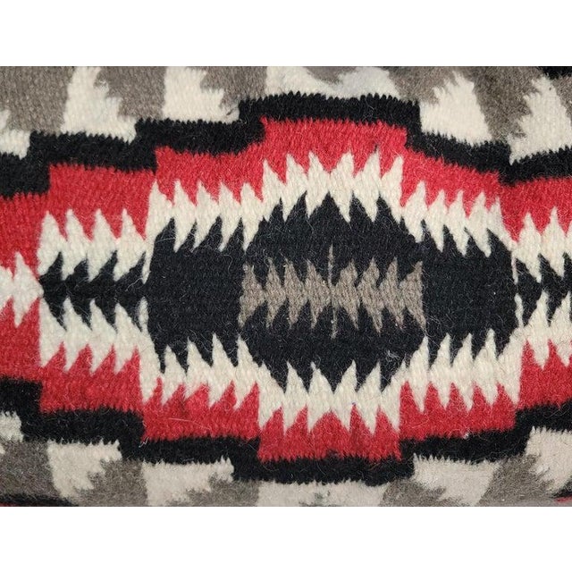 Mexican 1950s Mexican Indian Weaving Bolster Pillow For Sale - Image 3 of 6