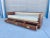 1960s Mid-Century Campaign Style Tiger Oak Daybed Sofa With Storage Drawers by Marge Carson For Sale - Image 10 of 13