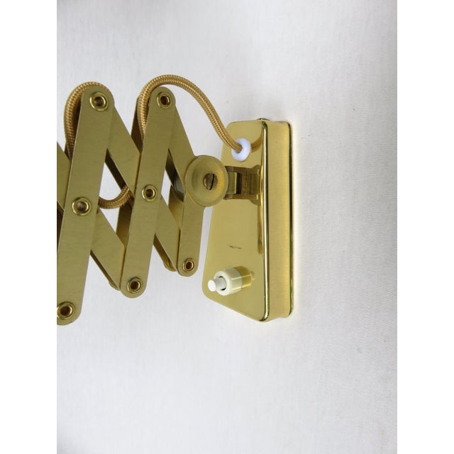 Mid-Century Aluminum and Brass Scissor Lamps, 1950s, Set of 2 For Sale - Image 17 of 18