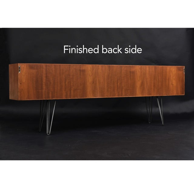 Mid-Century Modern 1950s Danish Modern Teak Display Console by Ib Kofod-Larsen Finished Back For Sale - Image 3 of 13