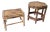 Burnt Tortoise Shell Finished Bamboo Accent Tables - Set of 2 For Sale