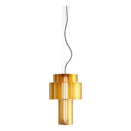 Babel T Pe Golden Suspended Lamp by Stephen Burks for Parachilna For Sale