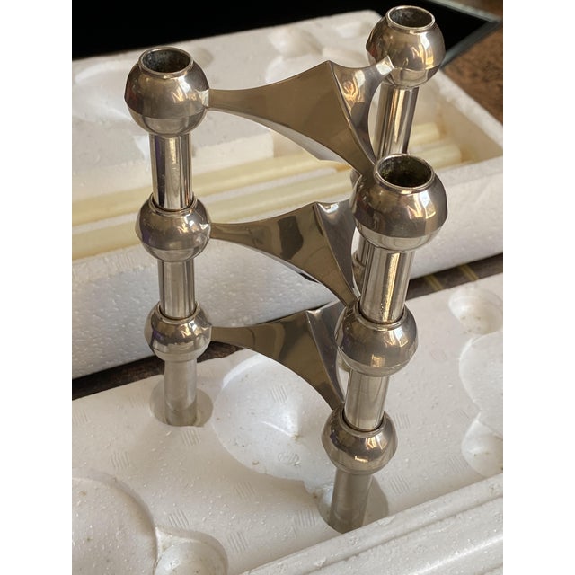 Vintage S22 Candlesticks and Adjustable Candles from NAGEL, 1970, Set of 12 For Sale - Image 4 of 18