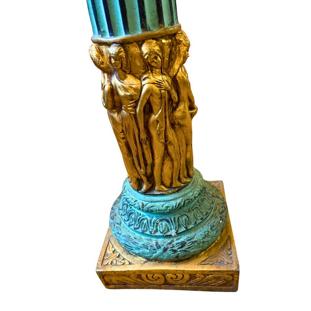 Italian Neoclassical Pedestal Column, 1900 For Sale - Image 6 of 10
