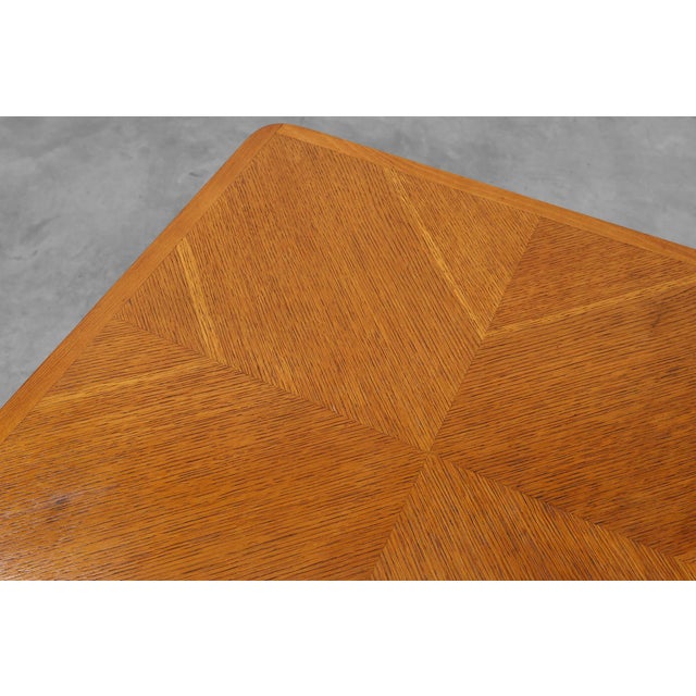 Belgium / 1920 / side table / oak / Art Deco This elegant 1920s Belgian Art Deco side table showcases the clean geometry...