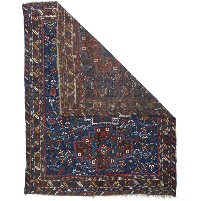 Tribal Antique Quashkai Shiraz Rug 5'5'' x 7'1'' For Sale - Image 3 of 10