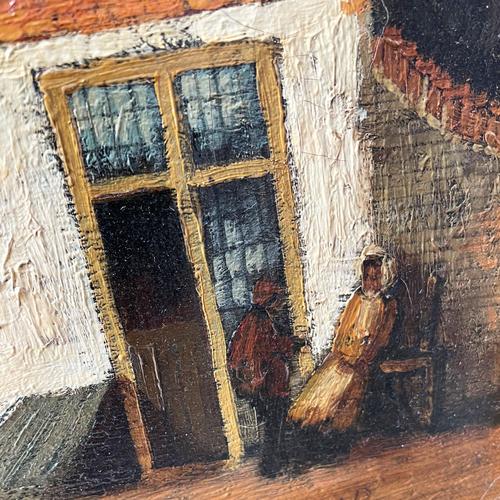 Nijland, Dutch Street Scene, Oil Painting, Framed For Sale - Image 10 of 16