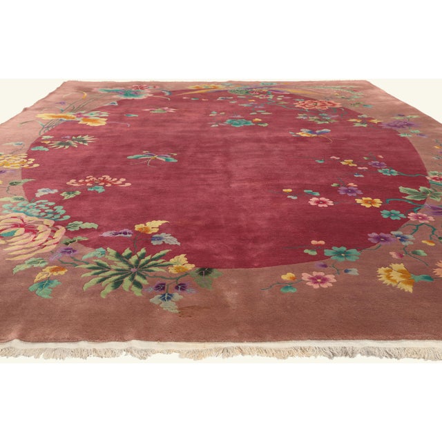 Art Deco Vintage Chinese Art Deco Rug, 09'07 X 13'05 For Sale - Image 3 of 10