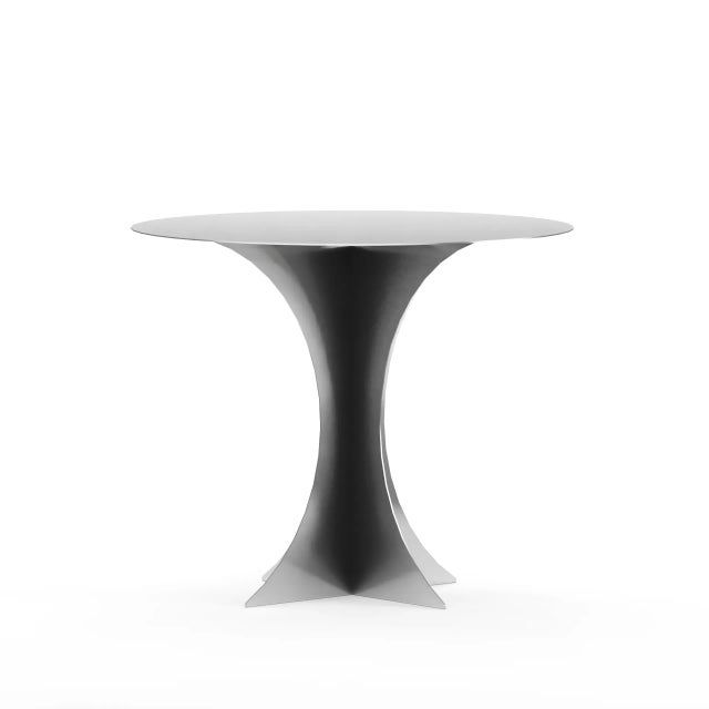 Not Yet Made - Made To Order T-01 Silver Stainless Steel Metal Dining Table by Kwaku Boateng For Sale - Image 5 of 5