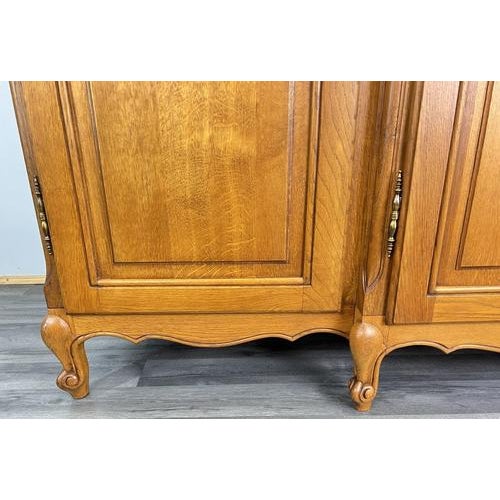 Vintage French Louis XVI Style Wardrobe in Oak For Sale - Image 10 of 14