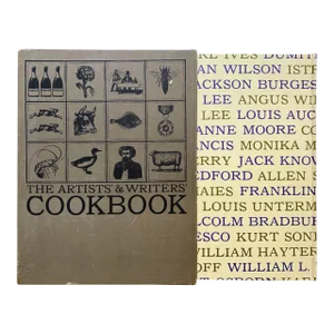 " the Artists' & Writers' Cookbook " Vintage 1961 First Edition Lithograph Print Slipcase Book