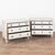 A pair of decorative Gustavian pine chest of drawers painted in shades of antique white with Greek key motif carved in...