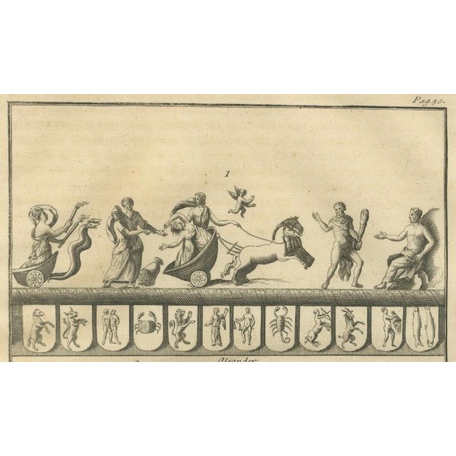 After Bernard de Montfaucon, Antique Roman Chariot Reliefs and Medallions, 1721, Engraving For Sale - Image 4 of 10