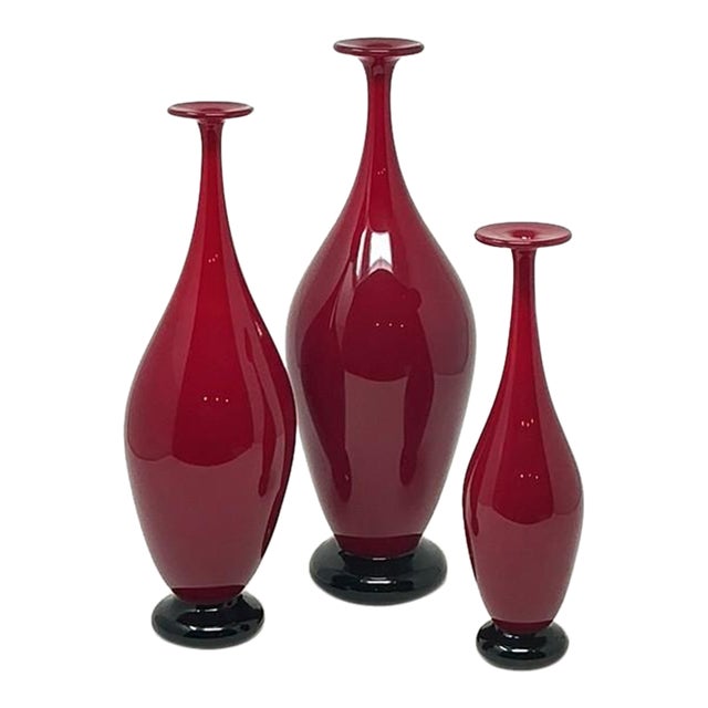 Donald Carson Art Glass Trio For Sale