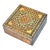 Vintage Syrian Colorful Damascene-Inlaid Art Box For Sale