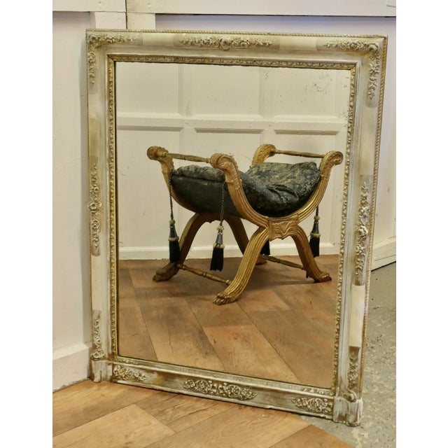 Large Heavy French Wall Mirror For Sale - Image 6 of 7