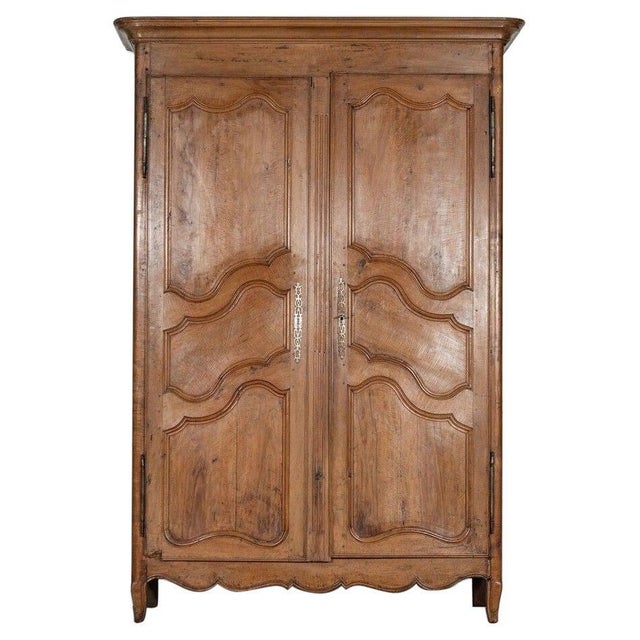 Large 19th Century French Fruitwood Armoire, 1820s For Sale - Image 15 of 15