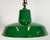 Industrial Green Enamel Factory Pendant Lamp, 1960s For Sale - Image 6 of 16