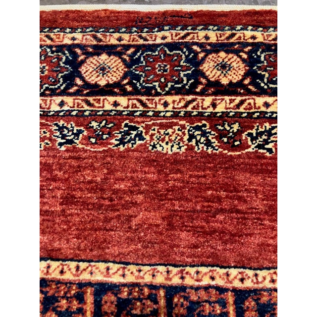 Tribal Vintage Hand-Knotted Persian Kashkoli Rug 3'7" X 4'9" For Sale - Image 3 of 6