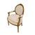 Louis XVI Style Ribbon Back Fauteuil - Round Back Chair With New White Cotton Upholstery For Sale - Image 4 of 10