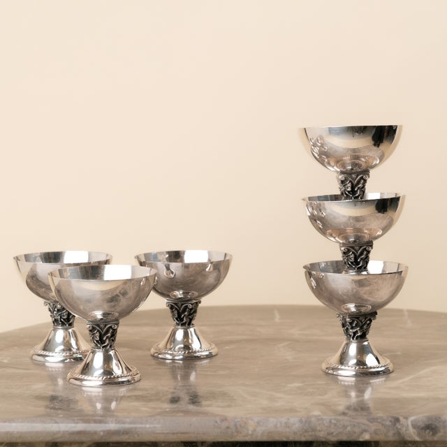 Silver Serving Coupes, 1890s, Set of 6 For Sale - Image 3 of 6