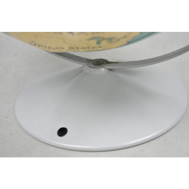 Vintage Nystrom 16" Large Sculptural Relief Classroom Double Axis World Globe For Sale - Image 14 of 17