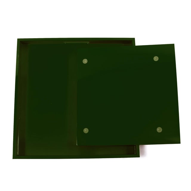 Saint Tropez Square Tray Set of 2 - Wild Green For Sale In Chicago - Image 6 of 10