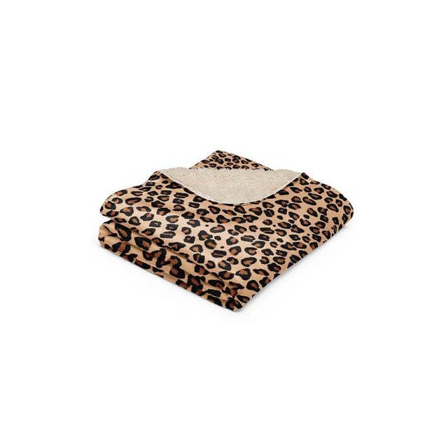 Contemporary Boreal Blanket Leopard Pattern by Moanne For Sale - Image 3 of 5