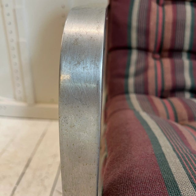Mid Century Modern Brushed Aluminum Club Chairs For Sale - Image 9 of 10