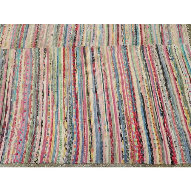 Textile Galerie Shabab Collection Vintage American Rag Rug For Sale - Image 7 of 10