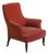 Antique Velvet Armchair with Turned Legs on Casters, 1880s For Sale