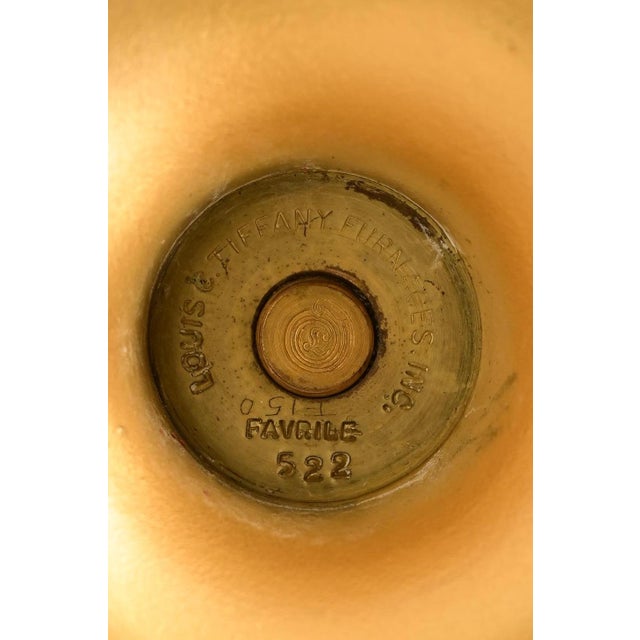 Louis Comfort Tiffany Furnaces Favrile Bronze Doré and Enamel Footed Centerpiece Bowl or Tazza For Sale - Image 10 of 12