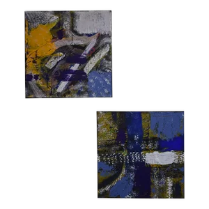 “Left Side | Right Side” Original Abstract Series Paintings by Pam Roth O’Mara - Set of 2