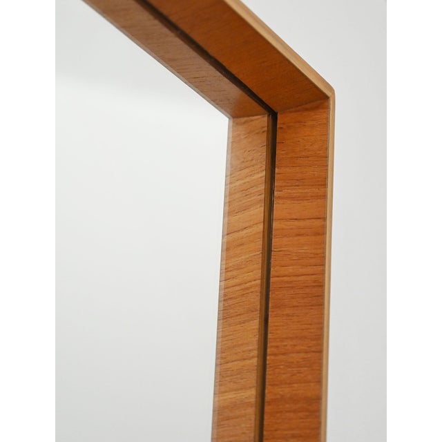 Swedish Teak Mirror by Arne Wahl Iversen, 1960s For Sale - Image 3 of 9