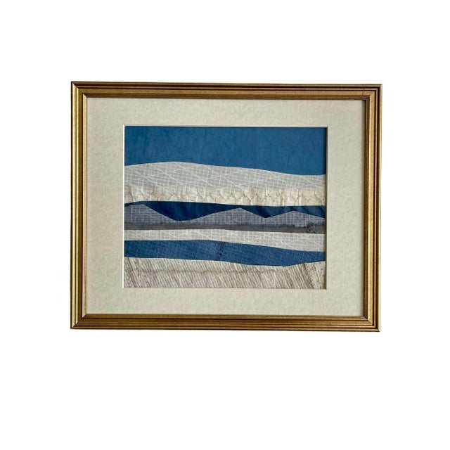 Contemporary Semi-Abstract​ Mixed Media Nautical Sailcloth Landscapes​ - Set of 3 by JJ-Hogan For Sale In Washington DC - Image 6 of 13