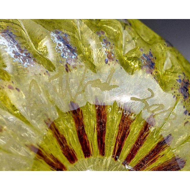 Glass Bryon Sutherland Signed 2013 Hand Blown Studio Art Glass Pineapple Sculpture For Sale - Image 7 of 7