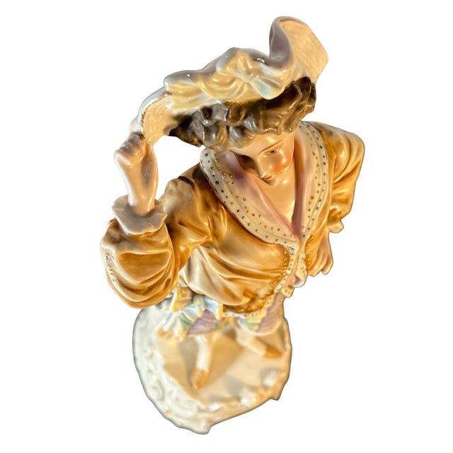 Antique Meissen Style German Porcelain Figurine Young Man For Sale In New York - Image 6 of 18