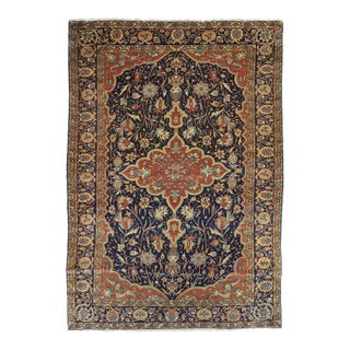 Late 18th Century Antique Farahan Sarouk Rug 4'7'' x 6'8'' For Sale