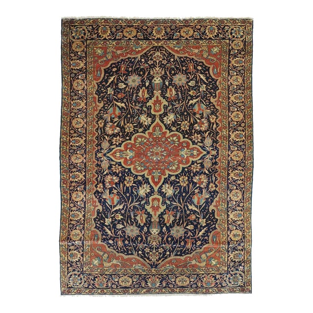 Late 18th Century Antique Farahan Sarouk Rug 4'7'' x 6'8'' For Sale
