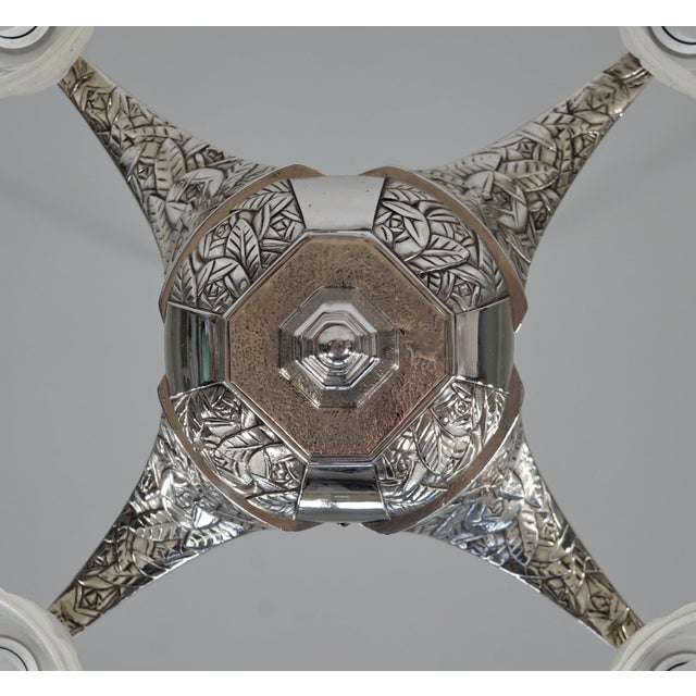 French Art Deco Chandelier by Degue & Vandamme 1920s France For Sale - Image 10 of 13