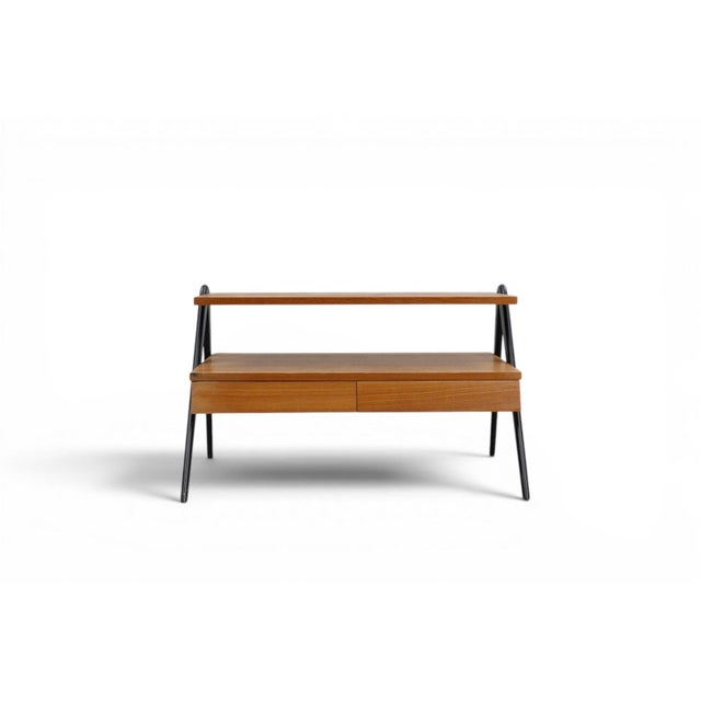 Mid 20th Century Swedish Modern Two Tier Hallway Chest With Drawers For Sale In San Francisco - Image 6 of 8