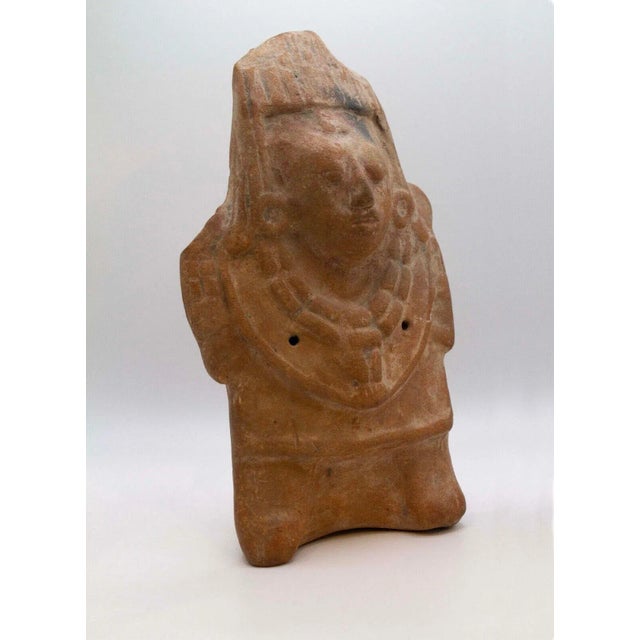 Pre-Columbian Mexico Mayan Rattle Terracotta Pottery For Sale - Image 4 of 10