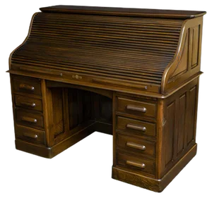 Antique Edwardian Oak Roll Top Desk