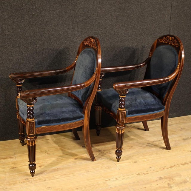 19th Century French Armchairs, 1830s, Set of 2 For Sale - Image 4 of 15
