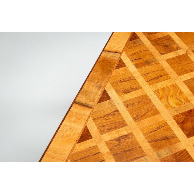 Square Italian Coffee Table with Burl Wood Inlaid Parquetry Top, 1950s For Sale - Image 13 of 15