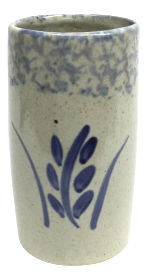 1950s Hand Potted Bud Vase Cobalt Blue Decoration