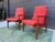 Beautiful pair of vintage mid-century modern lounge chairs in the manner of Danish-American designer Jens Risom. Featuring...