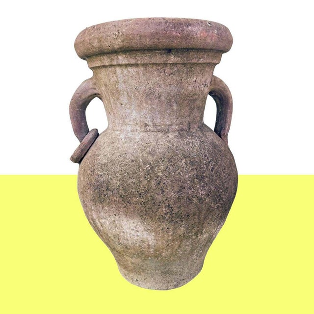 Rustic Terracotta Pot with Double Handles For Sale - Image 6 of 6
