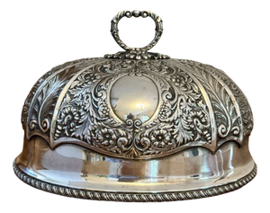 Antique Edwardian Silver Plated Meat Cover, 1900